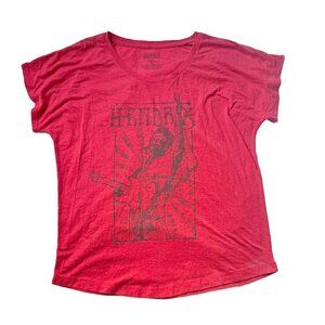 Hendrix Women's Medium Batwing Short Sleeve Graphic Tee Band Tshirt